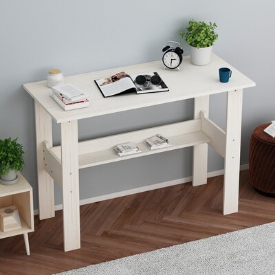 Ebern Designs Computer Writing  Desk With Storage Rack  